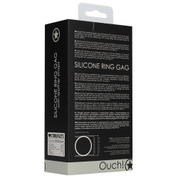 Ouch! Bâillon en silicone Ring Gag 40mm Noir
